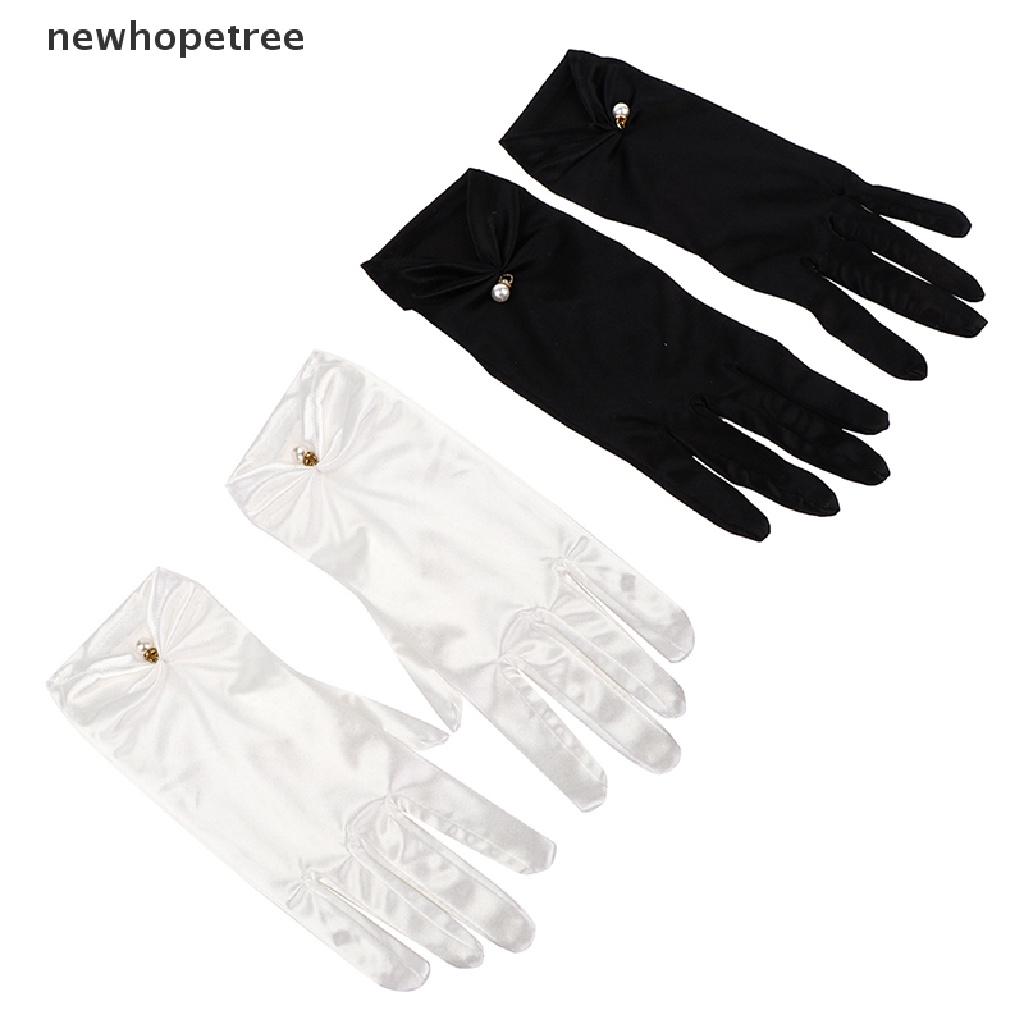 Găng Tay Cô Dâu Ngắn Hở Ngón Sang Trọng