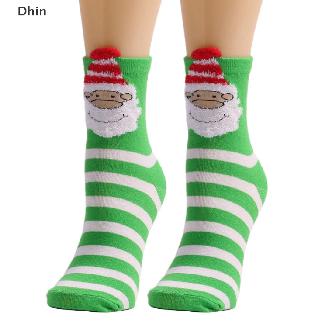 1 Đôi Tất Cotton Họa Tiết Giáng Sinh Vui Nhộn