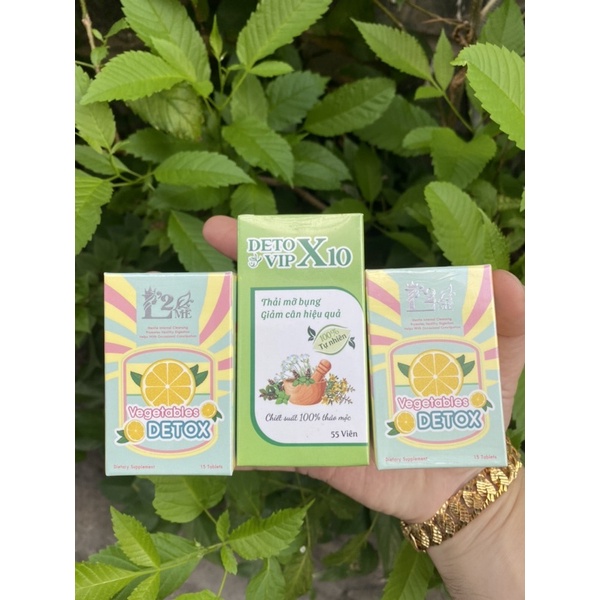 (Combo 3 hộp) Xổ mỡ Chanh Thái + Detox Vip X10 ban đêm