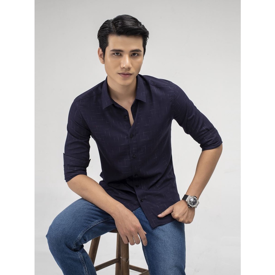 Áo sơ mi dài tay nam Aristino sợi sồi from ôm  ALS17509