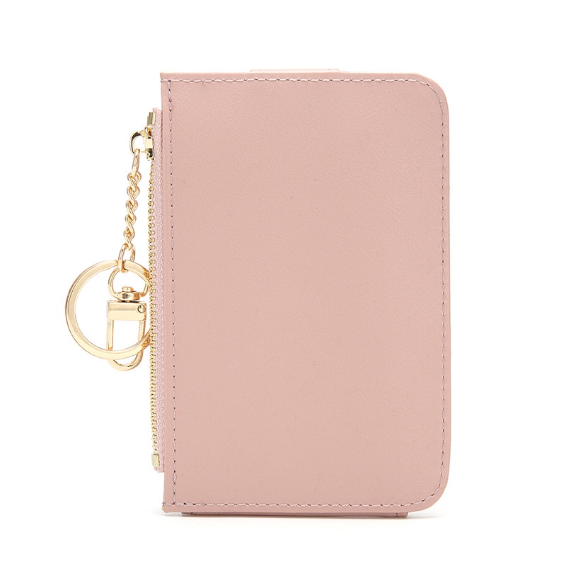 Ví Đựng Tiền Xu Màu Sắc Đơn Giản Sáng Tạo Có Khóa Cài Dành Cho Nữ