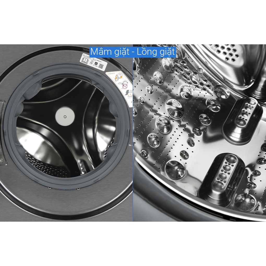 Máy Giặt Sấy LG Inverter Giặt 10Kg Sấy 6Kg FV1410D4P mới 2022 DEMEN