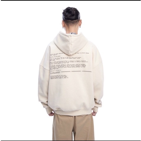 Áo hoodie nỉ trần bông habbits unisex from rộng dành cho nam nữ