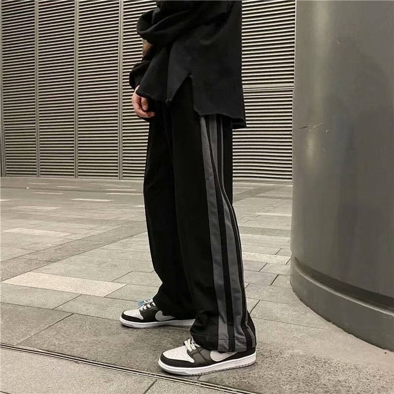 Hattongutto COD OOTD Quần Thể Thao Ống Rộng Đa Năng Phối Màu Thời Trang Mùa Hè Cho Nam