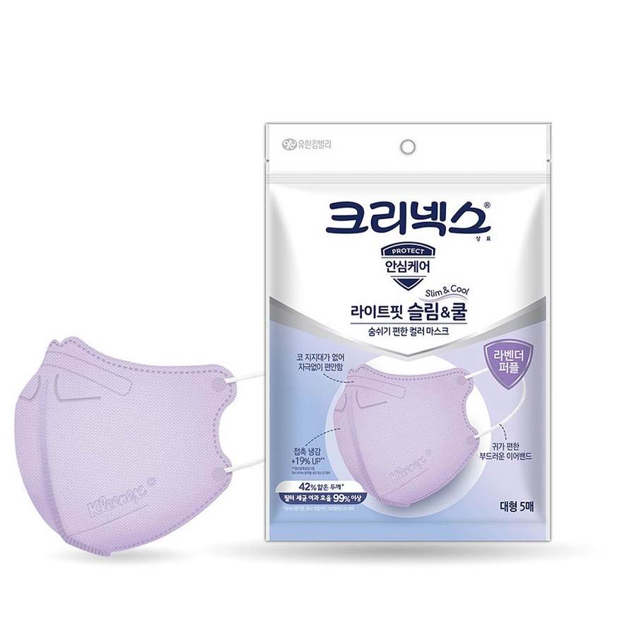 Made in Korea kleenex Light fit Slim & Cool Mask BFE 99%