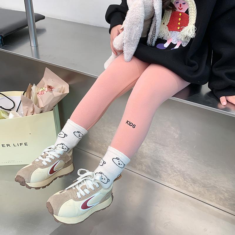 Quần legging trơn cho bé Kids lót lông QG533 sz 90-150, quần bé giá mùa đông, co giãn, ấm áp