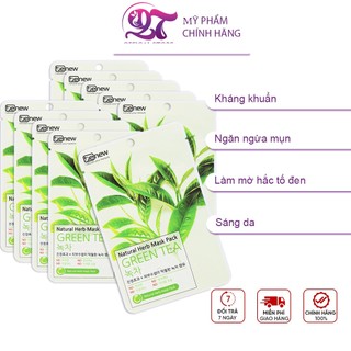 Bộ 10 miếng Mặt nạ trà xanh Benew Natural Herb Mask Pack Green Tea 22ml
