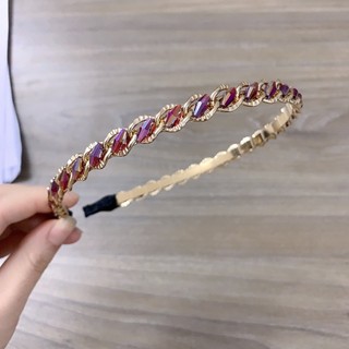 Bờm Tóc Cài Tóc Xích Đính Đá Thanh Lịch Nữ Tính