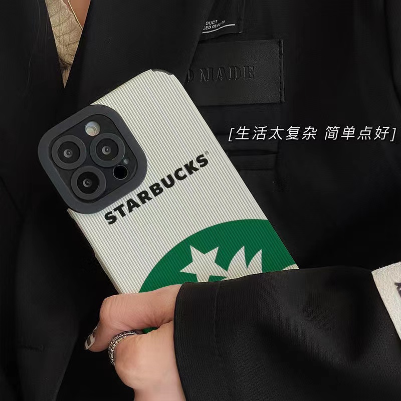 Ốp Điện Thoại Da Họa Tiết Starbucks Cho iphone 14 Pro Max 14 plus 13 Pro Max i13 13pro 11 Pro Max i11 X XR Xs Max 7 plus 8 plus 12Pro 12 Pro Max