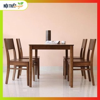 Bộ bàn ăn 4 ghế và 6 ghế Cherry CF14, Bàn ghế gỗ tự nhiên rẻ bền đẹp