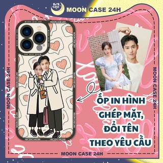 Ốp lưng iphone cạnh vuông Moon Case in theo yêu cầu cặp đôi chụp ảnh 7/7plus/8/8plus/x/xs/11/12/13/14pro/max/plus/promax