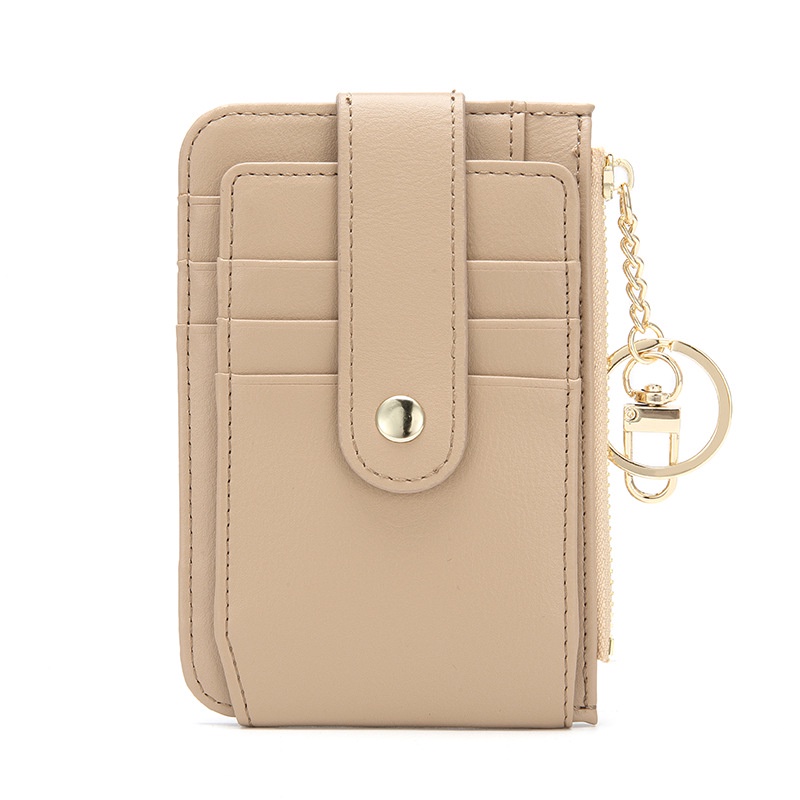 Ví Đựng Tiền Xu Màu Sắc Đơn Giản Sáng Tạo Có Khóa Cài Dành Cho Nữ