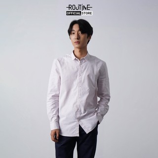 Áo Sơ Mi Nam Tay Dài Oxford Kẻ Sọc Form Fitted - Routine 10F21SHL006