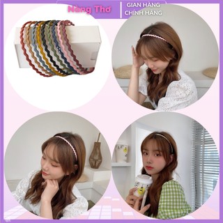 Cài tóc nhựa bản to 0.8cm sóng nước nhỏ cho nữ