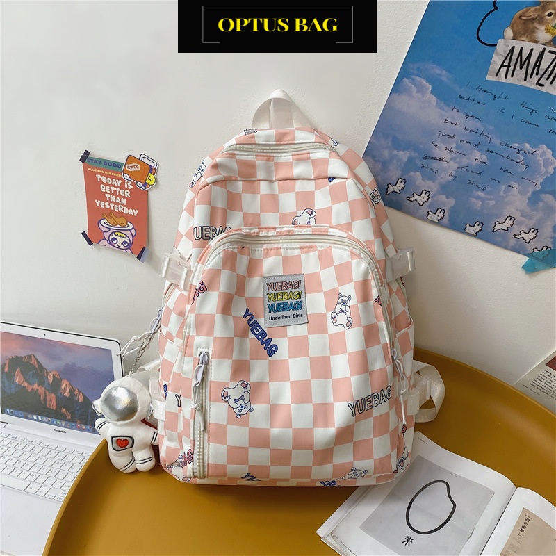 🌼 Balo đi học Fumi caro xinh xắn cute 🍀🎀 HÀNG CÓ SẴN 💫🌈