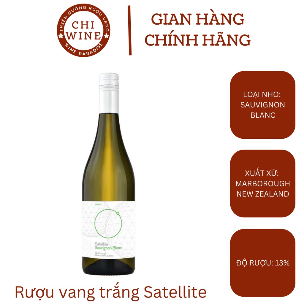 Rượu vang trắng New Zealand Satellite Sauvignon Blanc 13% chai 750ml
