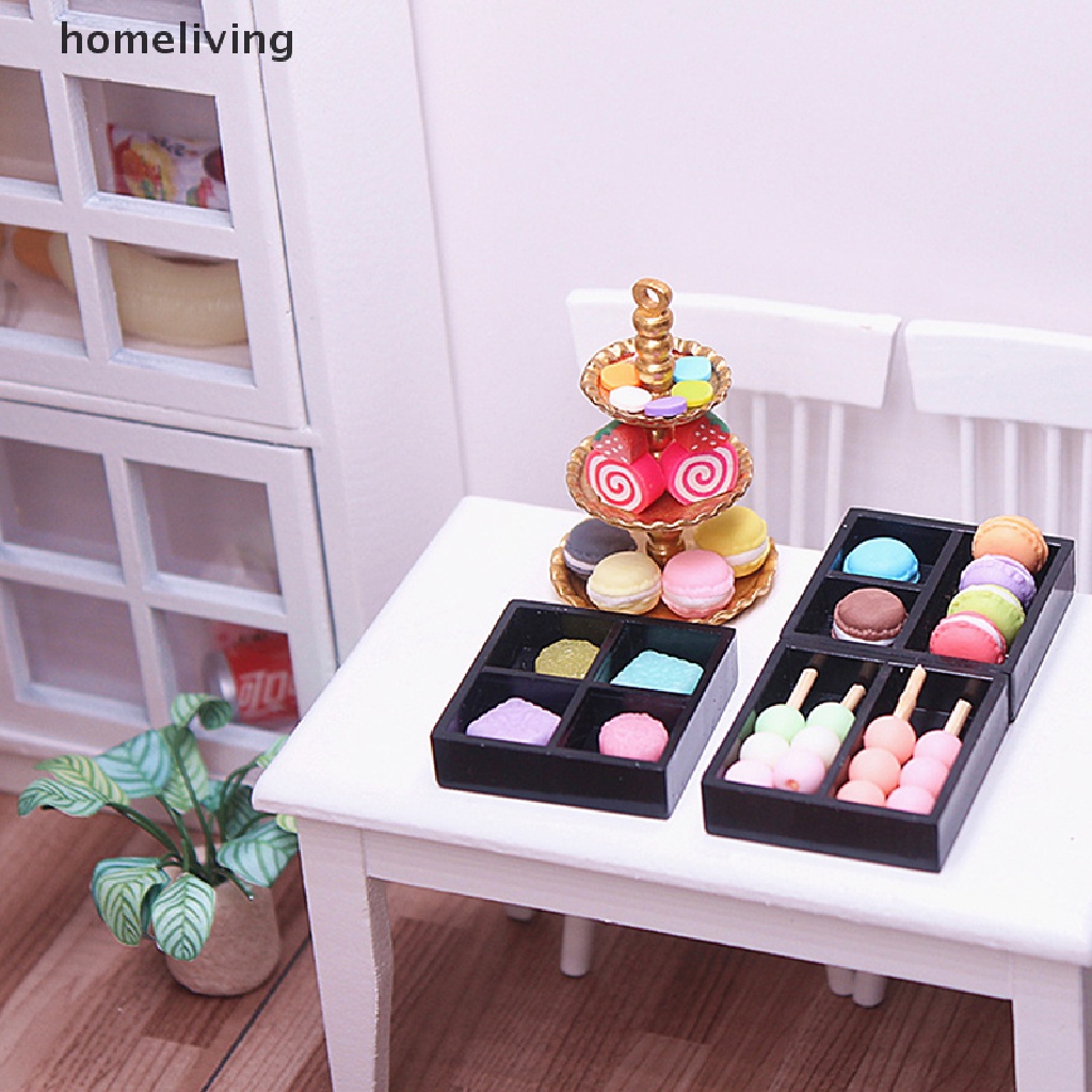 Bộ Giá Đỡ Bánh Trung Thu Tráng Miệng Tỉ Lệ 1: 12 Dùng Trang Trí Nhà Búp Bê