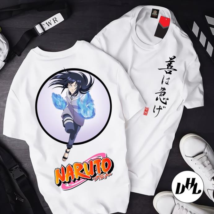 Áo thun nam nữ Naruto Hinata ATT-001, Áo thun Anime Manga naruto shippuden Unisex Nam Nữ