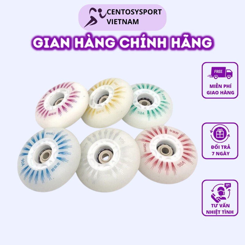 Bánh giày Patin cao cấp Centosy bảy màu sáng đèn, bám đường tốt