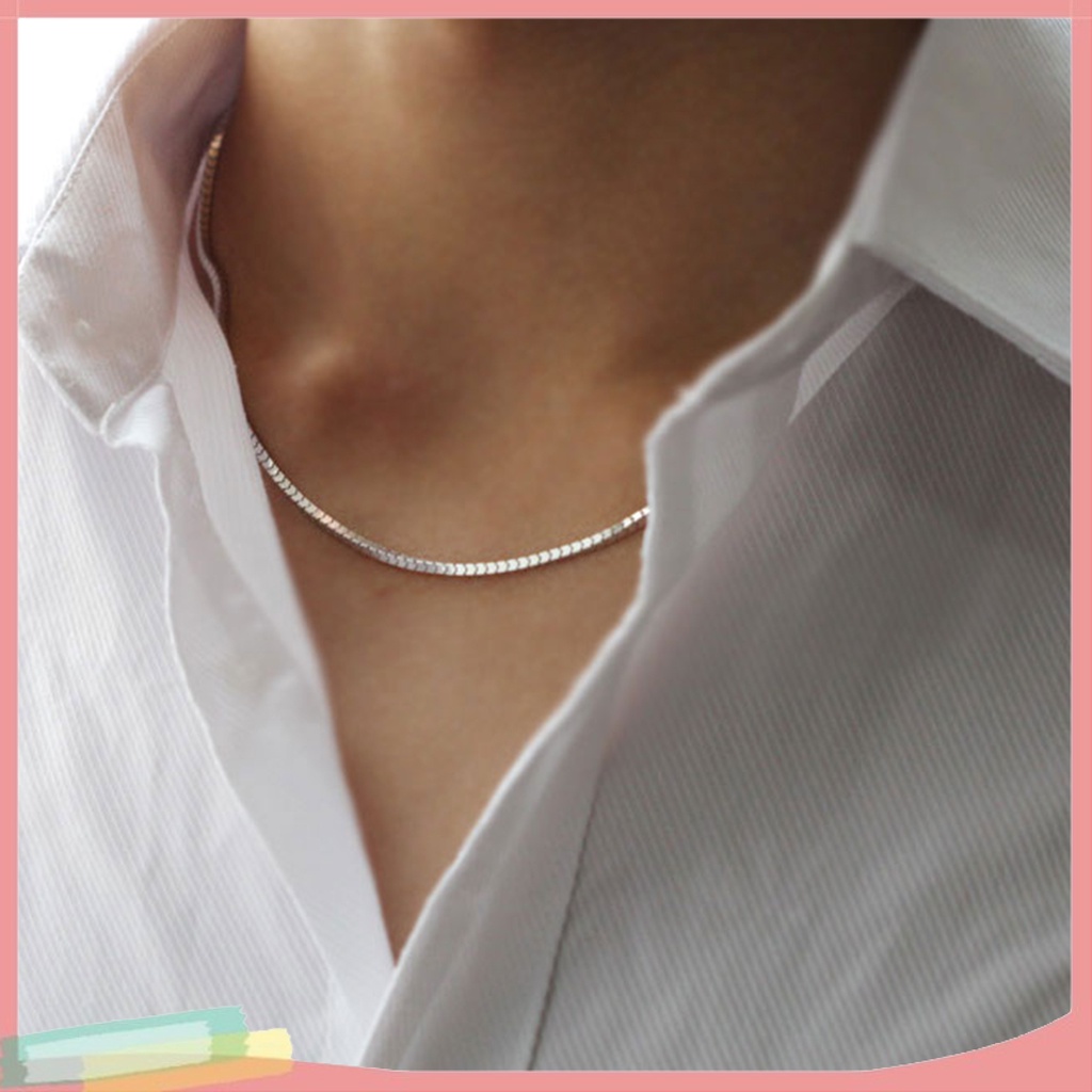 Vòng cổ mạ bạc 925 dài 1.4mm 16/18/20/22/24inch thời trang cho nam nữ