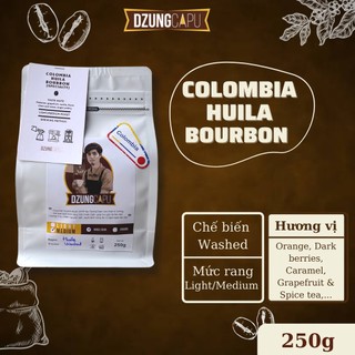 Cà phê đặc sản Colombia Huila - Bourbon - gói 250g - DzungCapu Specialty Coffee