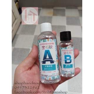 Keo resin AB, độ trong suốt cao loại 100ml