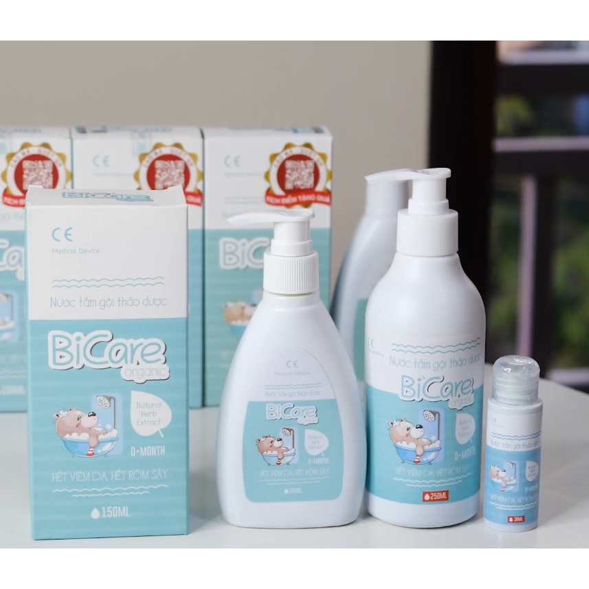 Nước Tắm Thảo Dược BiCare Organic 250ml Cho Trẻ Sơ Sinh