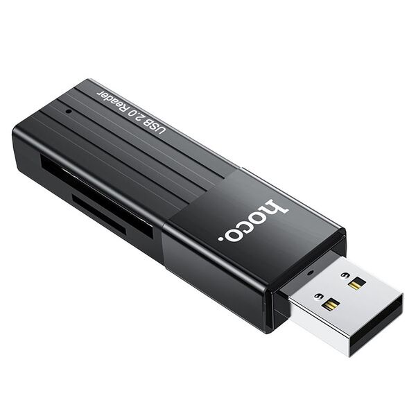 Đầu đọc thẻ nhớ SD/TF Hoco HB20 Tốc Độ Nhanh, Dung Lượng Lớn , Lớp Vỏ Nhựa ABS Cao Cấp, Tốc Độ Truyền Lên Đến 480Mbps