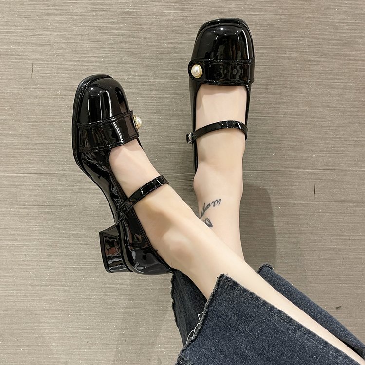 Giày Cao Gót Mũi Tròn Màu Trơn Thoải Mái Thời Trang Dành Cho Nữ