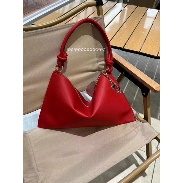 Túi Quai Xách, Đeo Vai Da Pu Size To Hãng Elizabeth Màu Đỏ