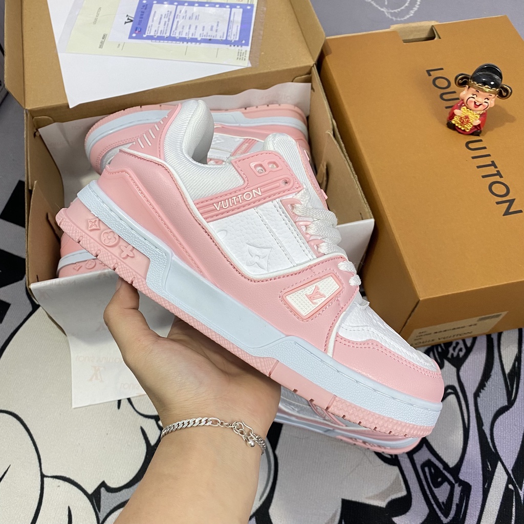 Giày Thể Thao Lv Trainer Black đen,xanh lá  hot 2022,Giày sneaker cao cấp LV traner dành cho nam nữ chuẩn 1:1 full pk