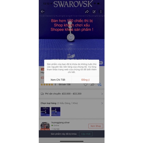 Khuyên rốn Ciara bạc s925 xi kim  - HuongGiangSilver