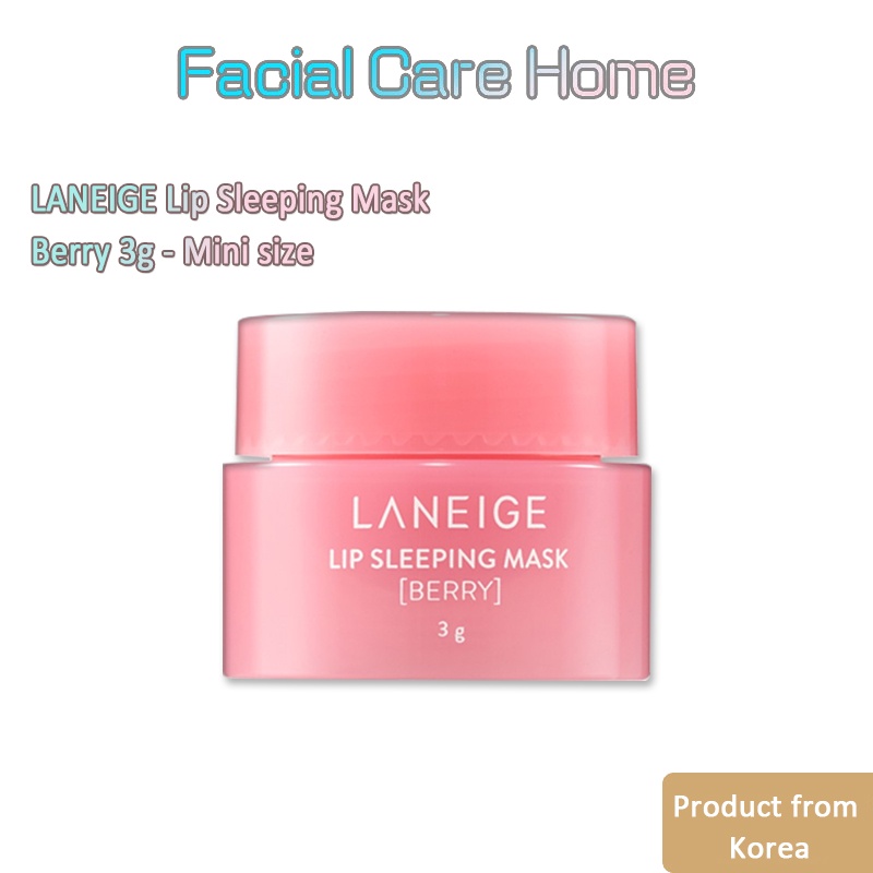 Mặt nạ ngủ dành cho môi Laneige Lip Sleeping Mask berry 3g thay đổi đôi môi khô Giúp môi mềm và mịn hơn