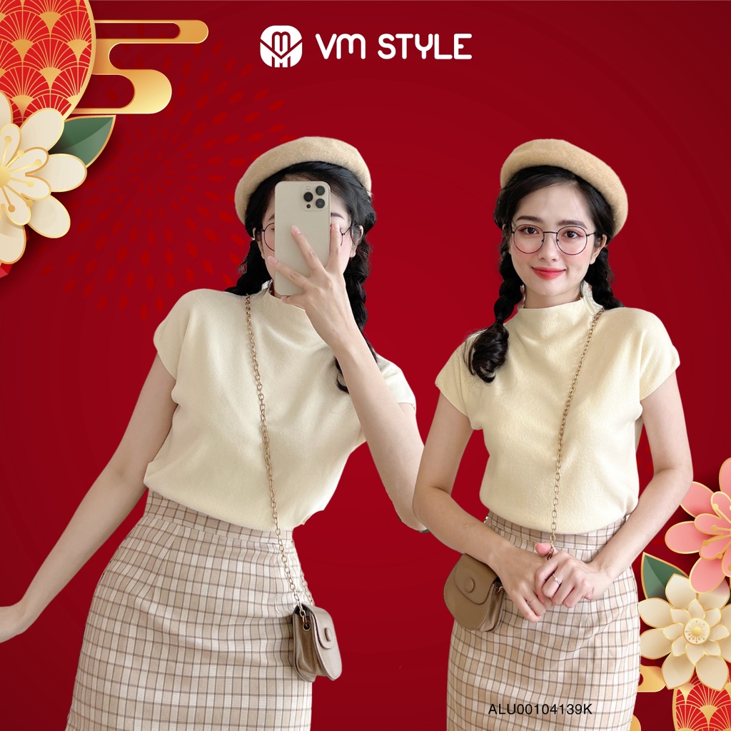 Áo len nữ VMSTYLE sát nách cổ lọ trơn nhiều màu thời trang thu đông 1923 - ALU00104