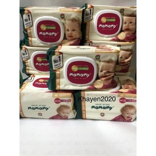 Combo 5 gói khăn ướt 120 tờ/ 100/90 tờ mamamy có nắp không mùi