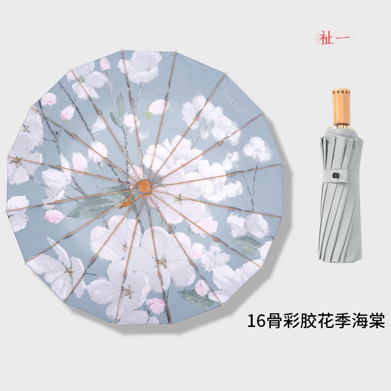 Dù Gấp Chống Tia Uv/Chống Gió Cỡ Lớn Tiện Dụng