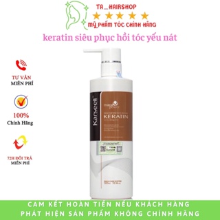 KERATIN Kem ủ tóc hấp phục hồi tóc kem hấp hấp tóc dầu hấp KERATIN PHỤC HỒI TÓC THẦN TỐC chai 500ml hàng chính hãng