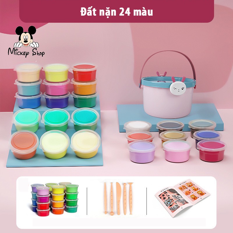 Đất sét tự khô nhật 36 màu Babyboo, Đất nặn an toàn cho bé, siêu nhẹ dễ dàng tạo hình trang trí cho bé