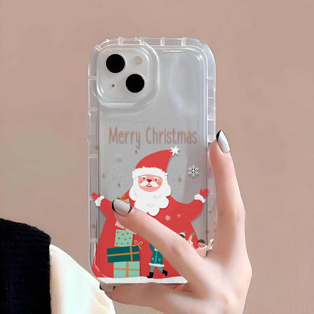 Ốp Điện Thoại Tpu Viền Dẻo In Hình Giáng Sinh Thời Trang Cho iphone 14promax 11 13 12 7Plus 6 6s XR X XS Max