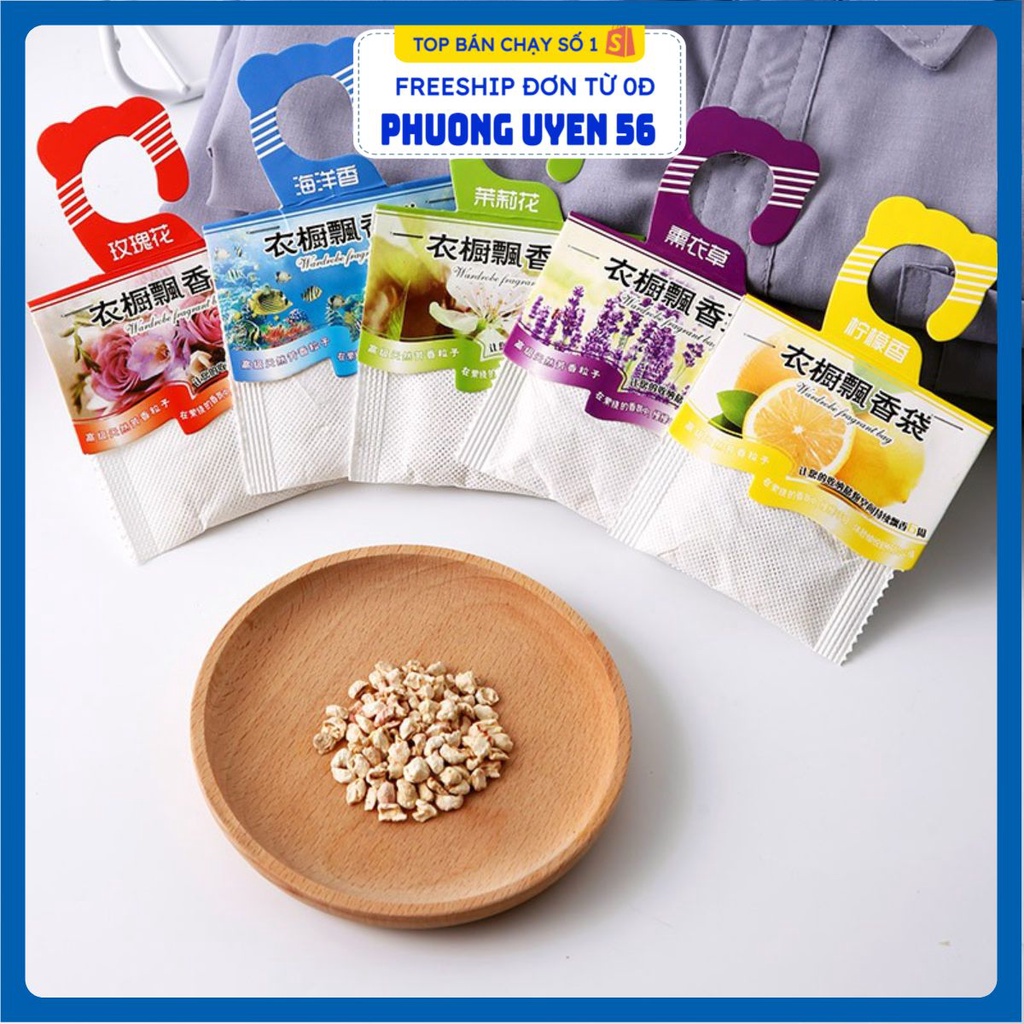 Túi thơm thảo mộc tinh dầu tự nhiên treo phòng, tủ quần áo, xe hơi có móc treo (có chọn mùi)