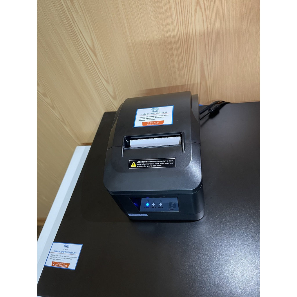 Máy In Đơn Livestream, Máy in bill, hóa đơn nhiệt khổ K80 Xprinter D200UL Mạng Lan + USB