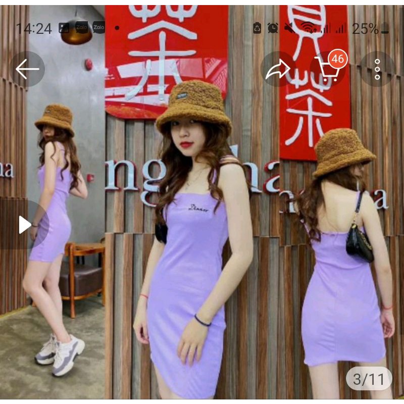 Đầm ôm body màu tím thêu Dinner mới 85%