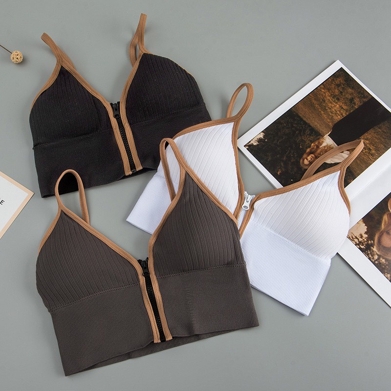 Áo Bra Nữ LADI Thiết Kế 2 Dây Nâng Ngực Kéo Khóa Tôn Dáng MÃ Bra 067