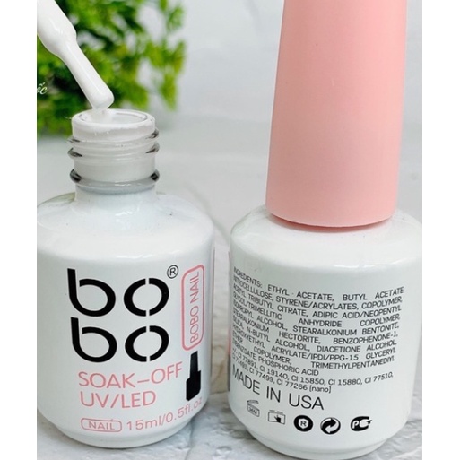 Sơn gel super đen,super trắng Bobo chính hãng lên màu chuẩn(15ml)