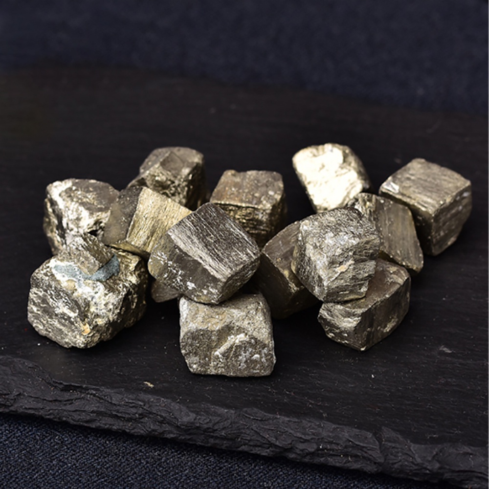 Chalcopyrit pyrite cube quartz crystal stone rock mẫu vật khoáng chất reiki chữa bệnh quặng thô trang trí phòng 30-50g / gói 100% tự nhiên