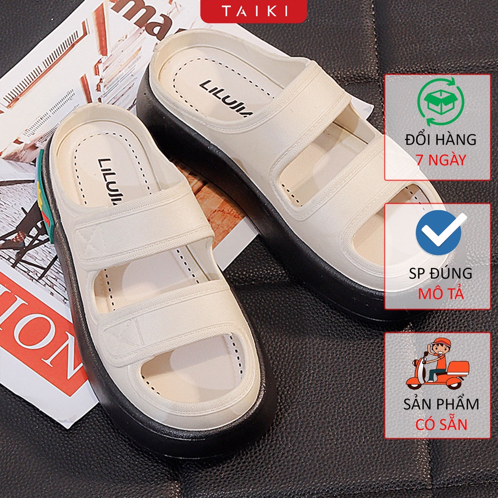 Dép Nữ Quai Ngang Đế Cao 4CM 🛫FREEE SHIP🛫 dép lê nữ thời trang đẹp đế siêu dẻo chống nước chống trơn