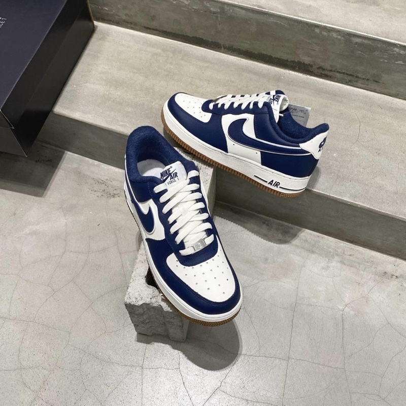 GIÀY AF1 LV8 TEAM BLUE ĐẾ GUM DA THẬT LAI AU