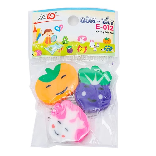 Tẩy chì Điểm 10 E-012 / Gôm Thiên Long E012 nhiều hình cute phù - hợp làm quà tặng - phần thưởng