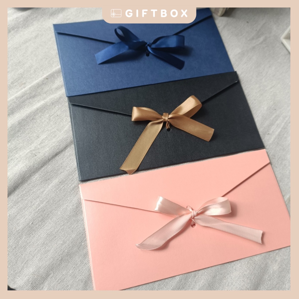 Phong bì cưới phong bì cưới sang trọng có nơ 22x11cm màu sắc tối giản sang trọng thư mừng cưới chúc mừng sinh nhật