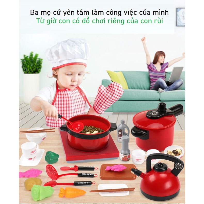 Đồ Chơi Bộ Đồ Chơi Nấu Ăn 36 Món Cho Bé Tập Nấu Ăn